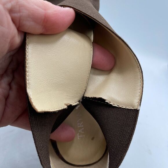 Taryn Rose Leopard Animal Print Sawyer Wedge Sandal 8 - Picture 13 of 16